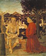 Piero della Francesca St Jerome and a Donor oil